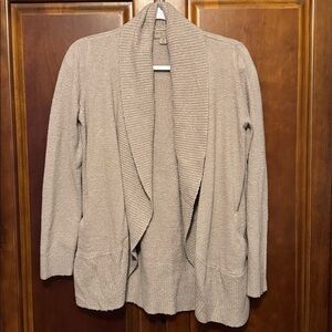 Barefoot Dreams CozyChic Lite open front long line cardigan size Medium.